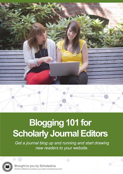 Blogging 101 for Scholarly Journal Editors cover